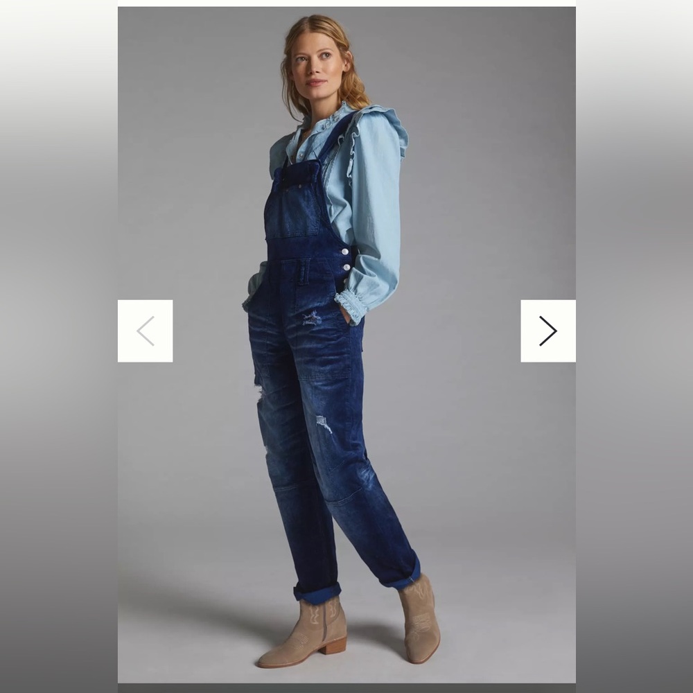 PILCRO THE WANDERER VELVET OVERALLS size 27